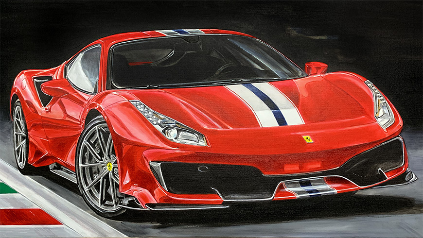 Ferrari 458 Speciale Artwork by Hans Baakman