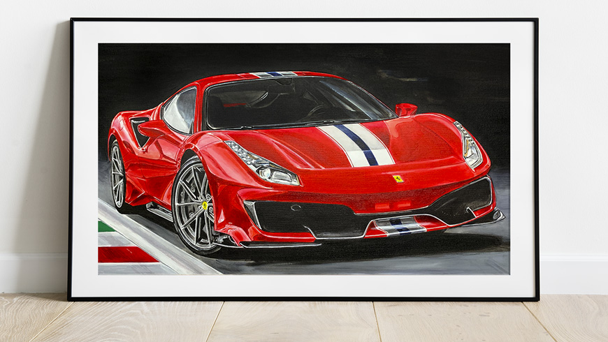 Ferrari 488 Pista Artwork - Image 3