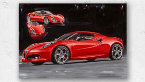 Alfa Romeo 4C Artwork Hans Baakman
