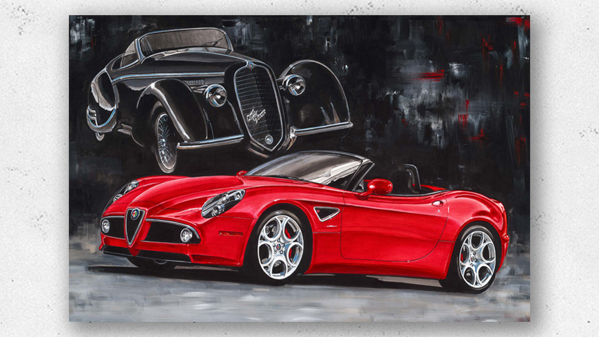 Alfa Romeo 8C Artwork Hans Baakman