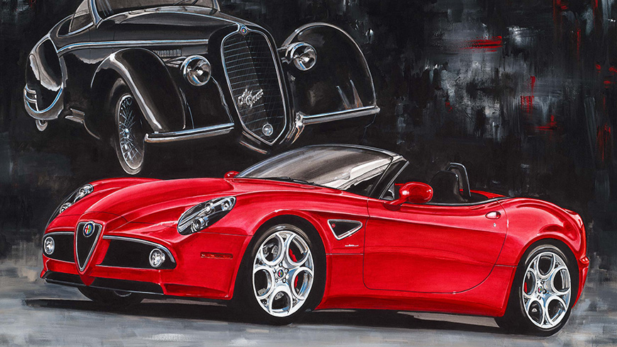Alfa Romeo 8C Artwork Hans Baakman