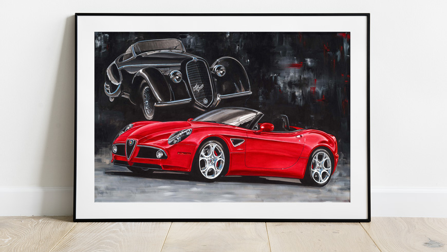 Alfa Romeo 8C Artwork Hans Baakman