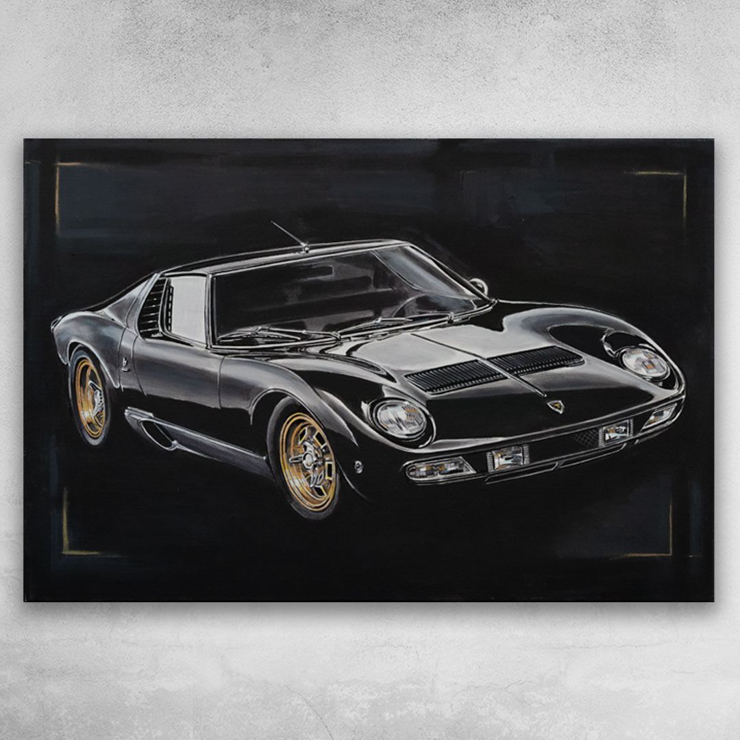 Lamborghini Miura Artwork painting framed